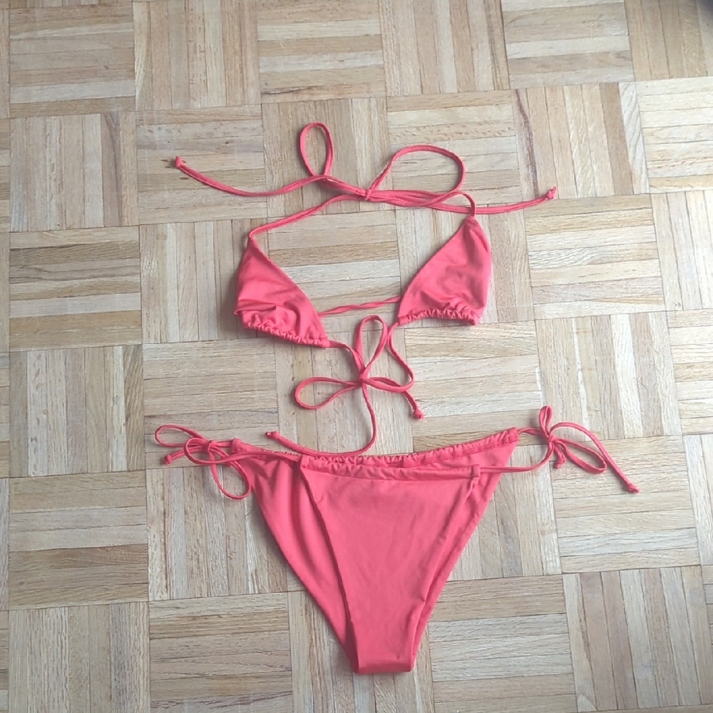 Londre Bodywear Tied Up Top And Bottom Fiesta Red